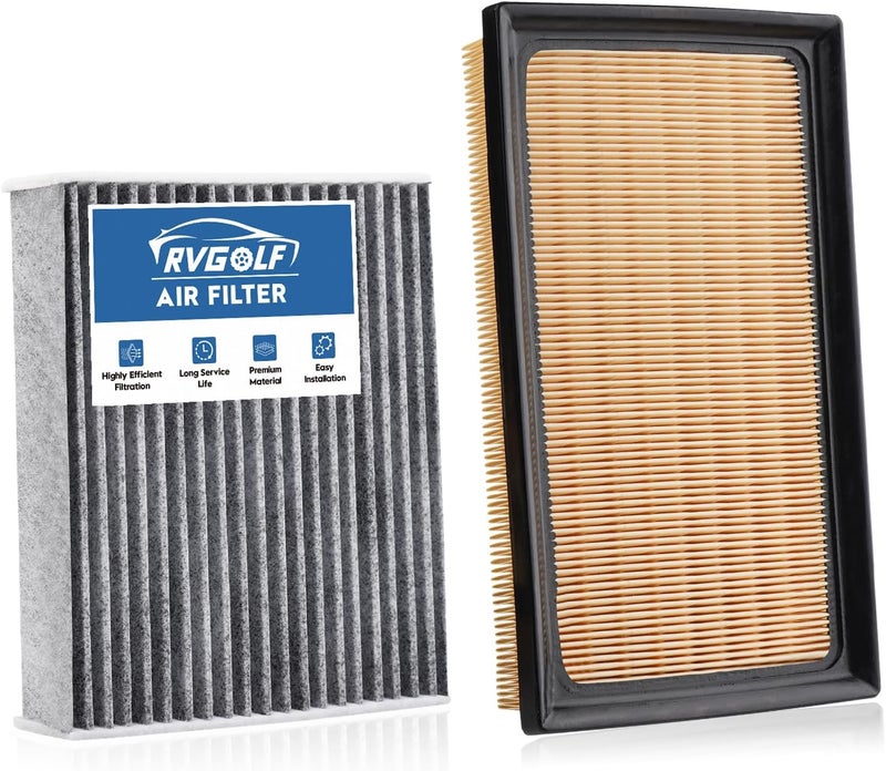 RVgolf Engine+Cabin Air Filters Set Fit for 2019-2025 RAV4 Hybrid, 2018-2025 2026 Camry Hybird, 2020-2025 Highlander Hybrid Engine Air Filter Automotive Accessories CF12157 CA12289 - Image 1